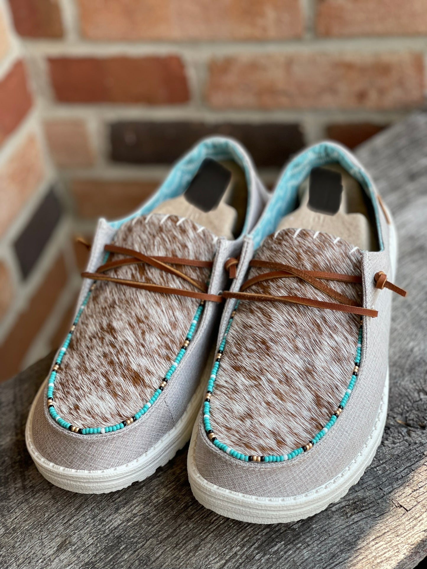 Betsy Brown - Genuine Beaded+Cowhide Hand Embellished Shoes