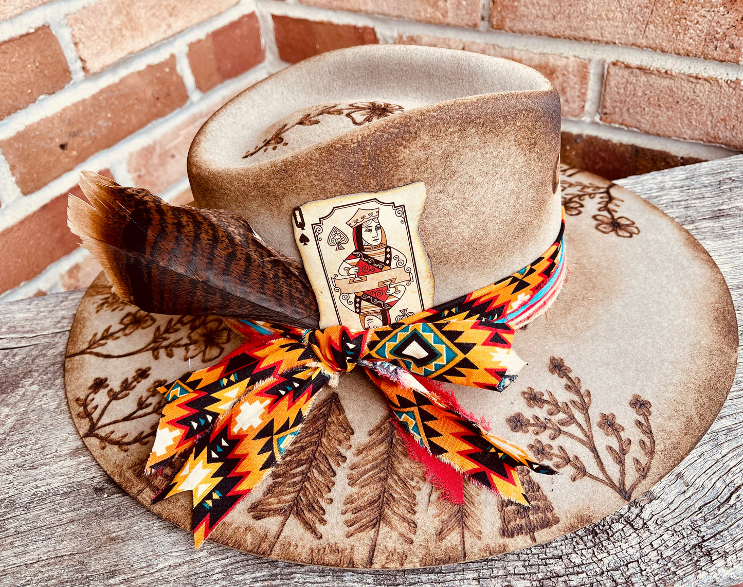 The Hickory- Hand Burned Hat