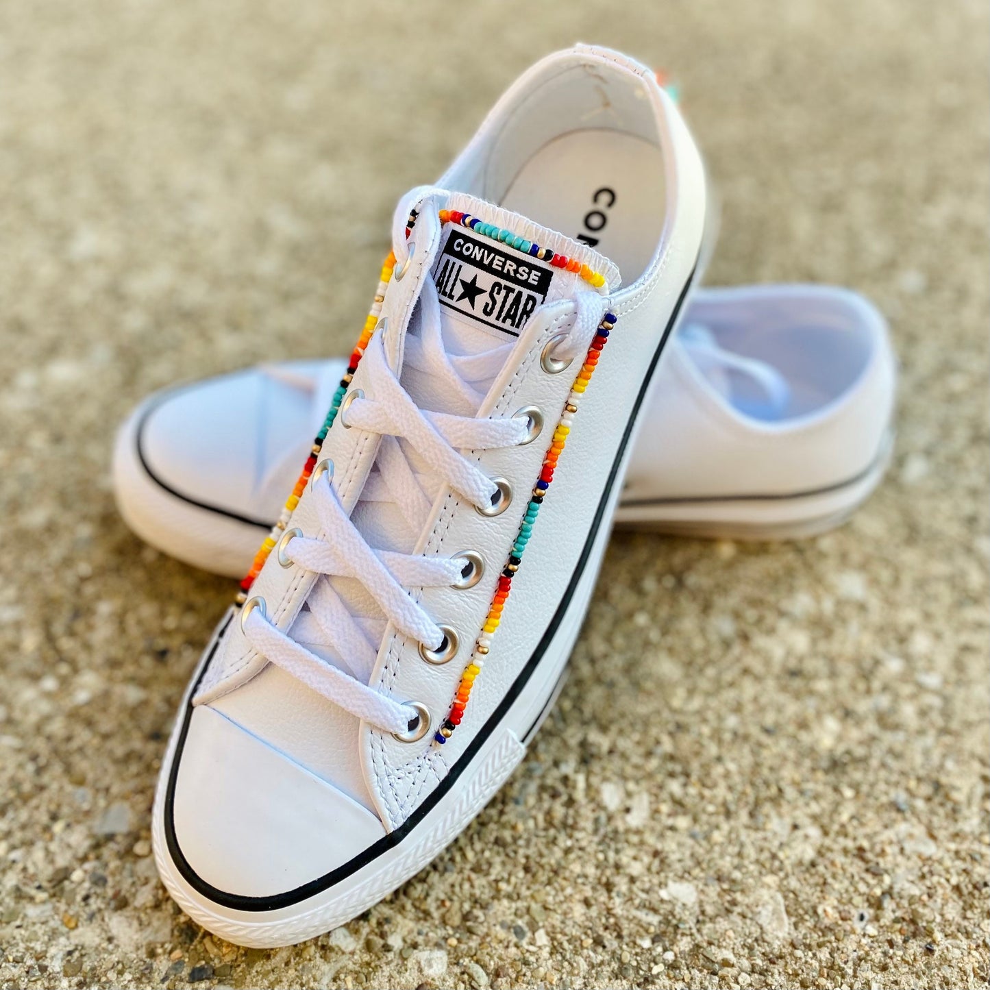 Serape Hand Beaded Custom Converse ®