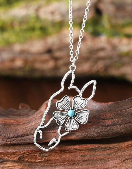Turquoise Horse Pendant