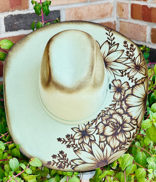 Spring Showers- Custom Cowboy Hat