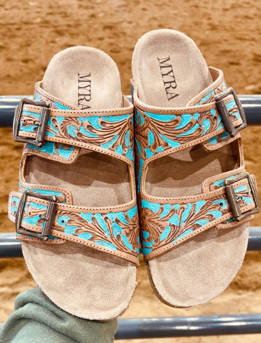 Tooled Leather Sandals