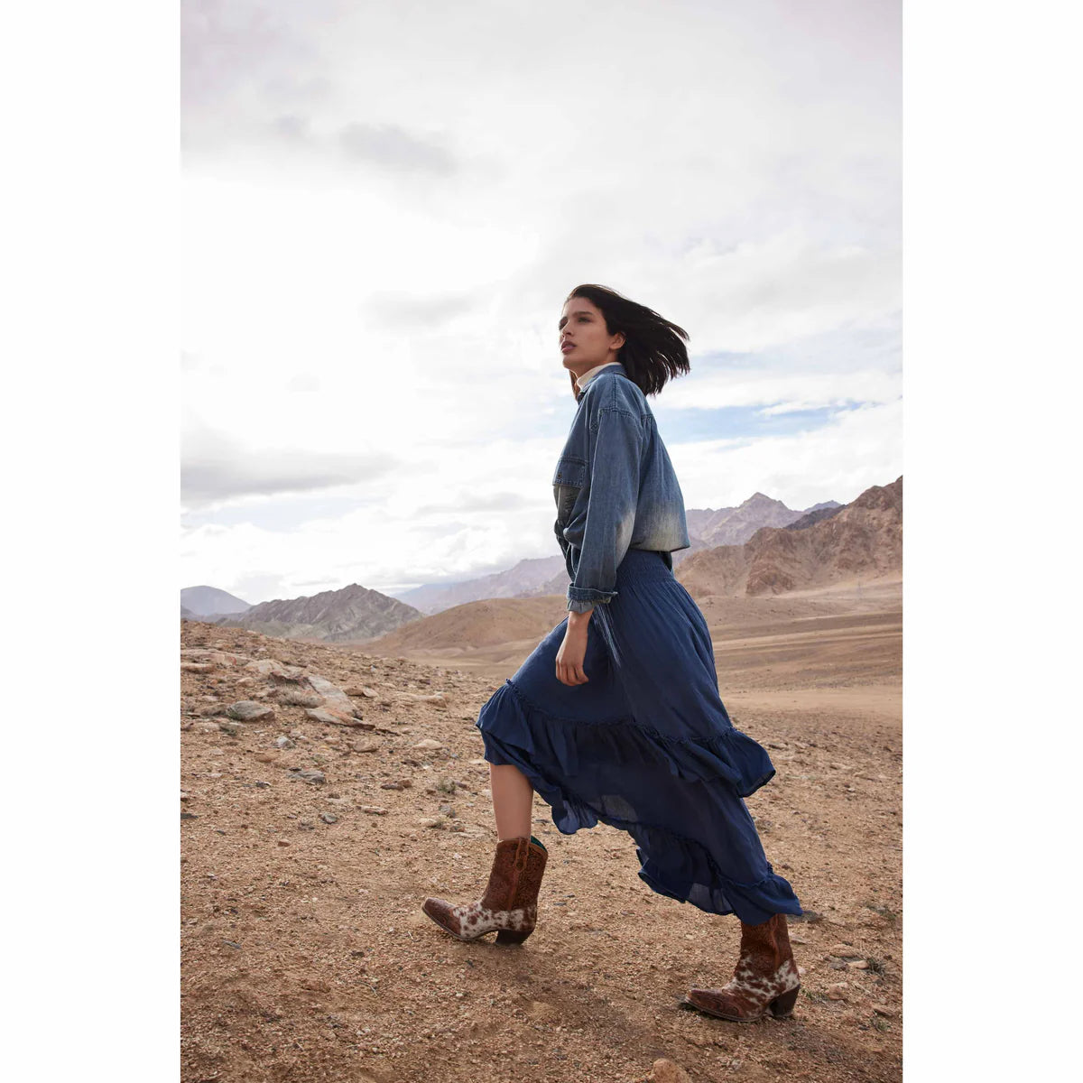 Kelsey Anne Hair on Hide Hand Tooled Leather Boots