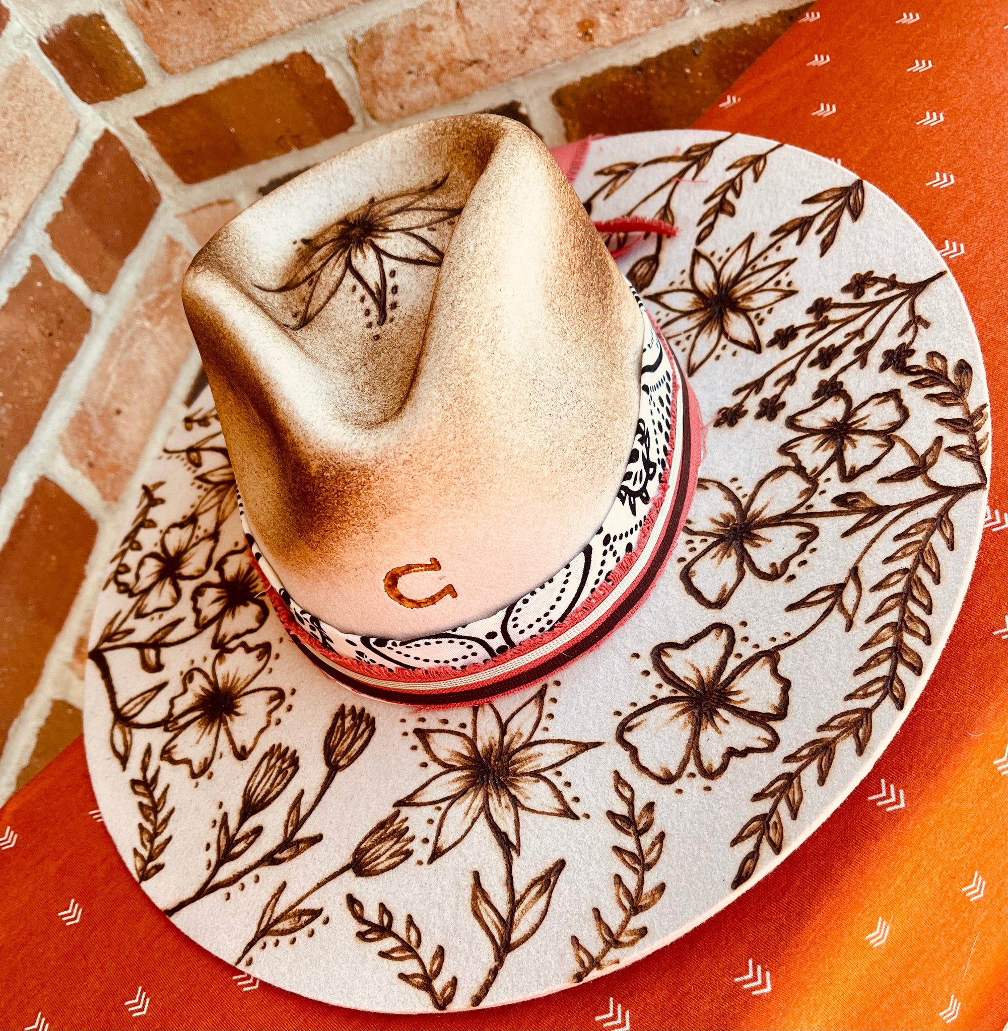 Wildflower Hand Burned Hat – KMK Customs Co.
