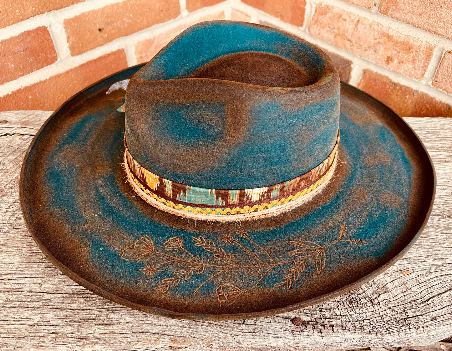 Fall-ing For You- Hand Burned Hat