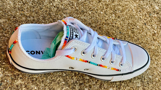 Serape Hand Beaded Custom Converse ®