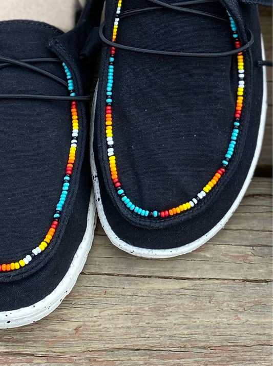 Serape Hand Beaded Shoes